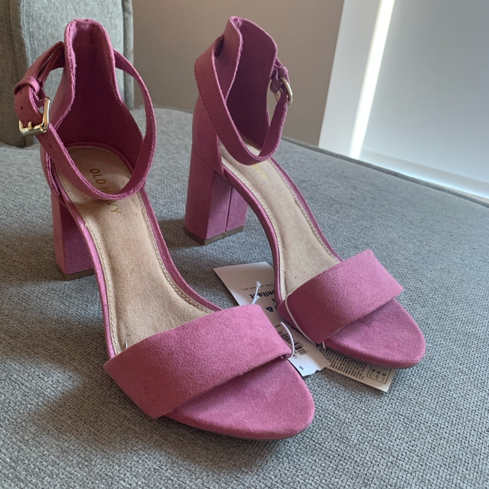 Pink Suede Heels